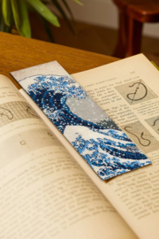 The Great Wave British Museum Aida Bookmark Cross Stitch Kit DMC