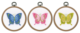Butterflies with Embroidery Hoop Vervaco