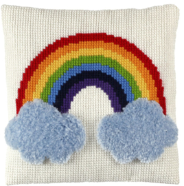 Regenboog | Kruissteek/ knoop kussen | Pako