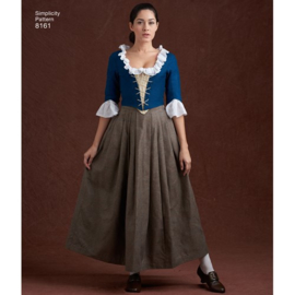 8161 H5 Simplicity Naaipatroon | Misses' Dress 18th Century Maat 32-40