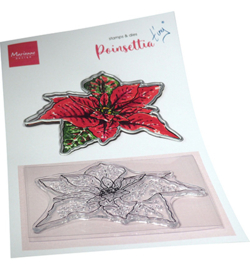 Poinsettia | Tiny's Flowers | Clear stamp & Die | Marianne Design