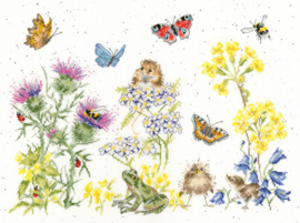 Wildflower Memories | Aida telpakket | Bothy Threads Wrendale Designs by Hannah Dale