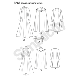 8768 H5 Simplicity Sewing Pattern | Fantasy Costume 32-40
