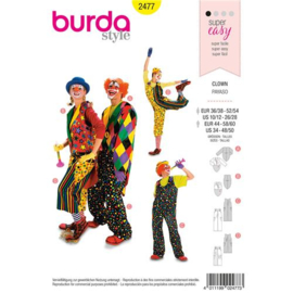 2477 Burda Naaipatroon | Clowns in variatie