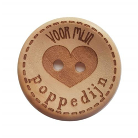 25mm Voor mijn poppedijn | 3 houten knopen | Durable