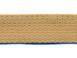 Zand/Beige 25mm Cotton Look Tassenband