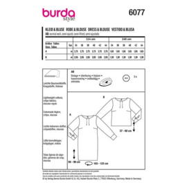 6077 Burda Naaipatroon | Jurk en Blouse