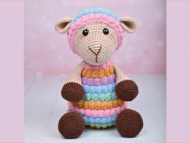 Rainbow Sheep Crochet Durable Velvet, Cosy Fine, Coral