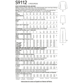 9112 U5 Simplicity Naaipatroon | Blouse en broek 42-50