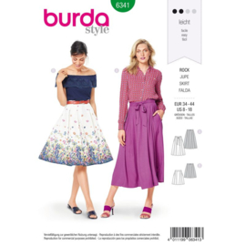 6341 Burda Naaipatroon | Rok in Variaties