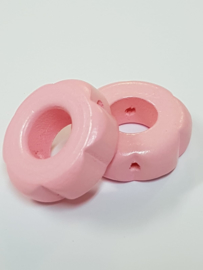 Houten Bloem Roze 31mm