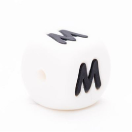 M 12mm Silicone Letter Bead