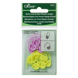 Large Quick Locking Stitch Markers Clover