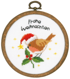 Kerstvogeltjes set van 3 Aida Telpakket - Vervaco