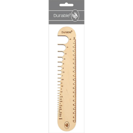 Haaknaalddiktemeter hout - Durable