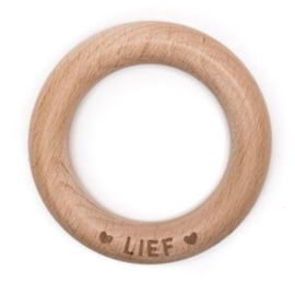 ♥ LIEF ♥ Houten bijtring