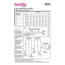 6054 Burda Naaipatroon | Broek in variaties