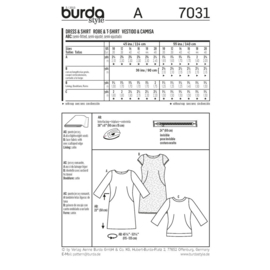Burda Naaipatroon 7031 | Jurk in variaties en shirt
