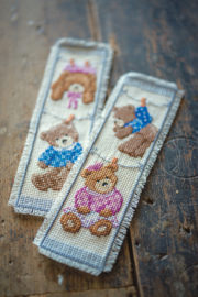 Birth Bears Aida Bookmarks Cross Stitch Kit Vervaco