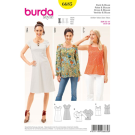 6685 Burda Naaipatroon | Jurk en blouse in variaties