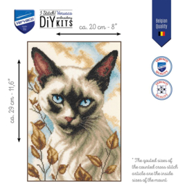 Siamese cat - aida - Vervaco telpakket