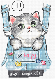 Be Happy! Aida Leti Stitch Cross Stitch Kit