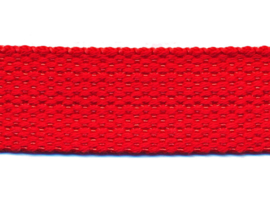 Rood 25mm Cotton Look Tassenband