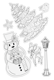 O' Christmas tree | Vintage Snowman | Clear acrylic stamp & cutting dies | Crafter's Companion