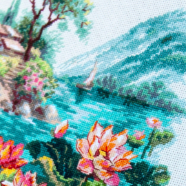 Blooming Lotuses - aida - Magic Needle telpakket