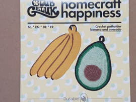 Pannen onderzetter banaan en avocado | Haakpakket | Club Geluk