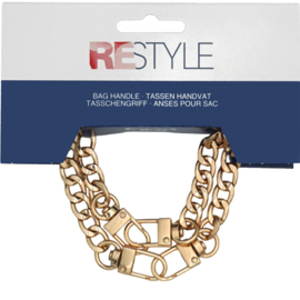 040 gouden metalen tasketting 20cm - ReStyle