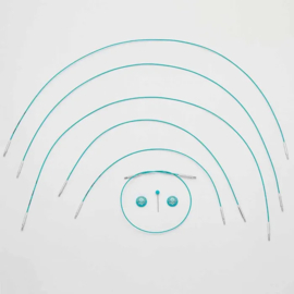 40cm/20cm - the Mindful collection Swivel stainless steel kabel - 360° - KnitPro