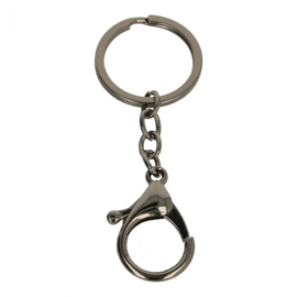 Black Nickel Musketon Hook Key Ring