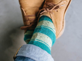 Tweed Stripes Soqs Knitted Durable Soqs Tweed