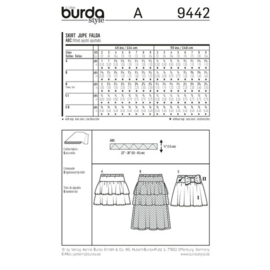 Burda Naaipatroon 9442 - Rok in variaties