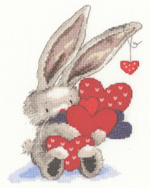 Whole Lot of Love Aida Bebunni Bothy Threads Embroidery Kit