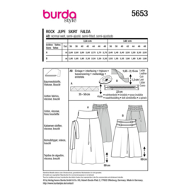 5653 Burda naaipatroon - Rok in variatie