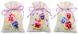 Violets set of 3 Vervaco Bag Kit