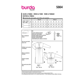 5864 Burda Sewing Pattern 44-54