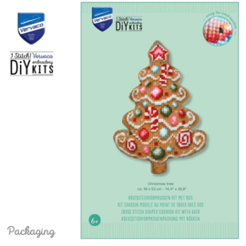 Christmas tree - kruissteekvormkussen met rug - Vervaco