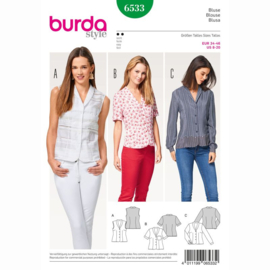 6533 Burda Naaipatroon | Blouse in variaties