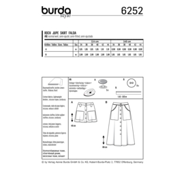 6252 Burda Naaipatroon | Rok in variaties