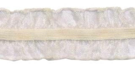 Creme 25mm/1" Double Sided Ruffle Elastic