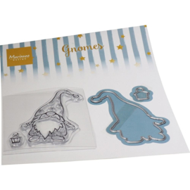 Gnome & lantern | Clear stamp & Snijmal | Marianne design