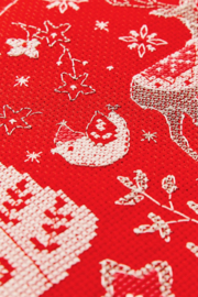 Kerst rood 321 - 14 ct aida - 50.8 x 61cm - DMC