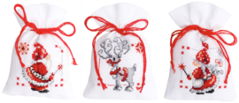 Christmas Elves set of 3 Vervaco Bag kit