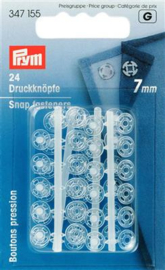 7mm Transparante Aannaaidrukknopen Prym