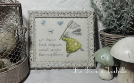 Lapin et Papillons / Konijn en Vlinders | Borduurpatroon | Le Lin d'Isabelle