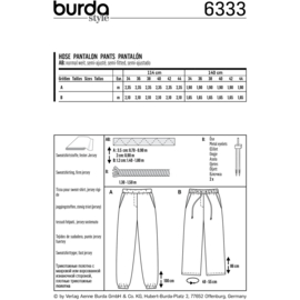 6333 Burda Naaipatroon | Broek in variaties