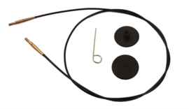 40cm/15.7" Black with Gold Connectors Interchangeable Cable KnitPro